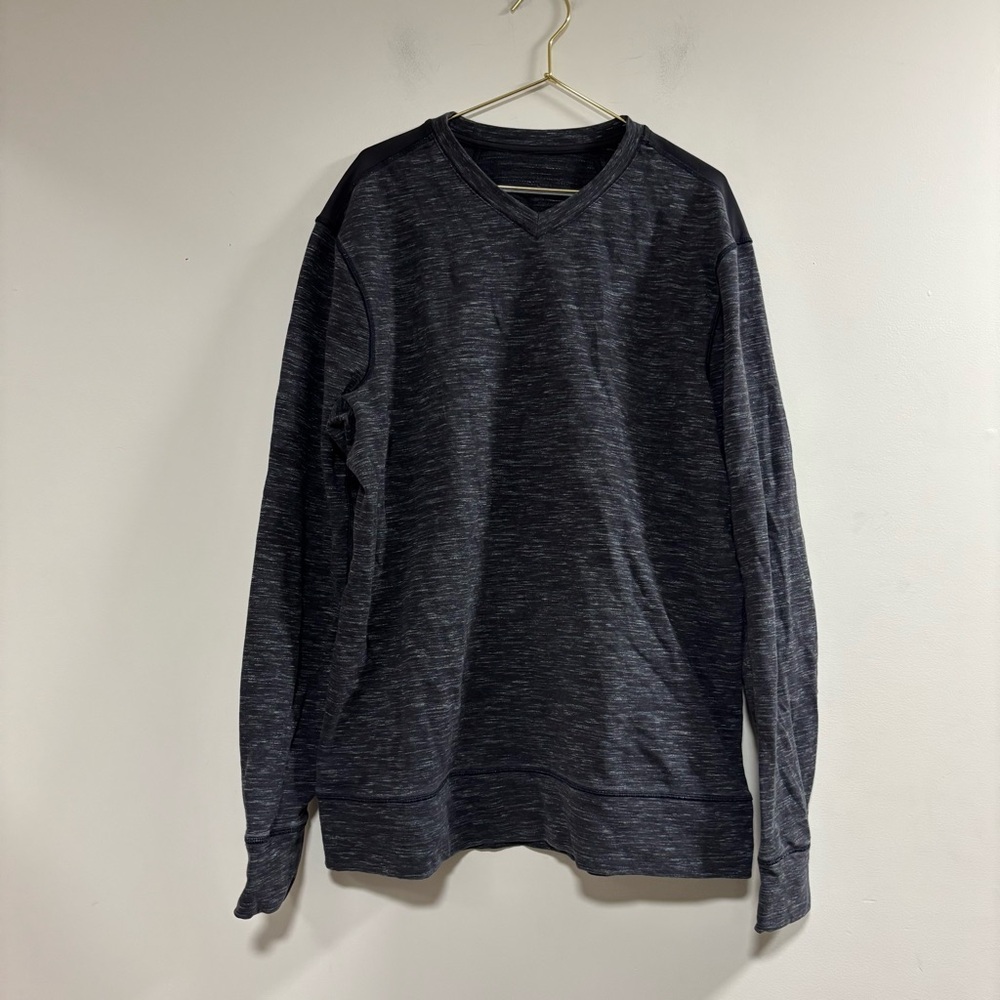 lululemon athletica Black and Gray Sweatshirt v Neck